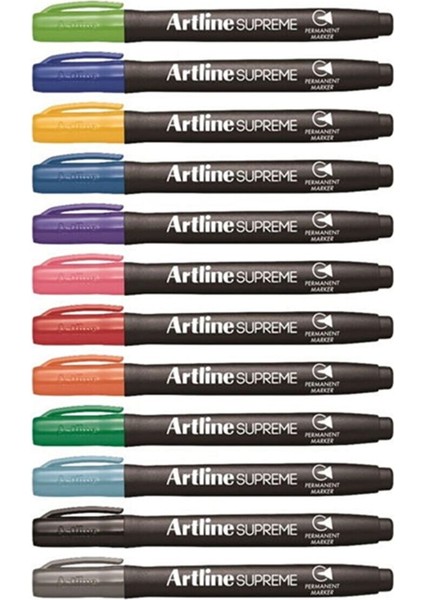 Supreme Permanent Marker 12 Renk Set