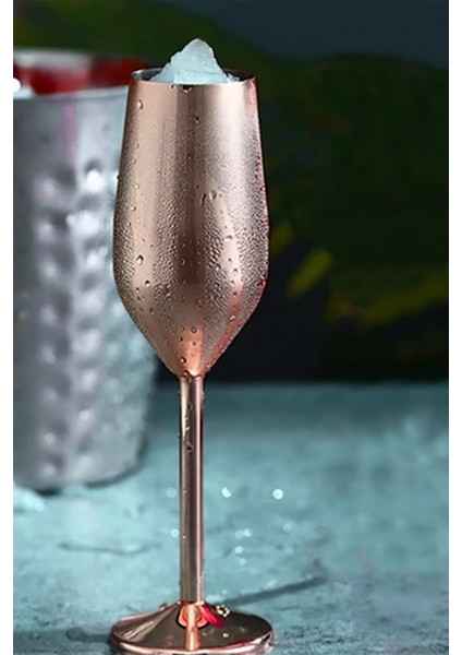 Rose Çelik 210 ml Şampanya Şarap Bardağı Kadeh