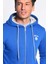 HILGARD Mavi Kapüşonlu ve Fermuarlı Baskılı Standard Fit Erkek Sweatshirt 2