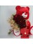 Buket Güller 20 Li Cipso Sarmalı Demet & Sevimli Peluş Ayıcık 50 cm Altın Kaplama Papatya Kolye Hediye 3