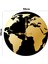 W'clock Dekoratif Duvar Saati - Gold Globe 2