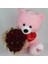 Buket Güller 20 Li Cipso Sarmalı Demet & Sevimli Peluş Ayıcık 50 cm Hediye Sevgiliye 3