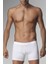 Erkek Elastanlı Beyaz Boxer 0810 1