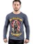 Kara Kuvvetleri Baskılı Erkek Uzun Kollu Sweatshirt - Gri 1