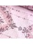 Pembe Damask Simli Nevresimlik Poplin Kumaş 1