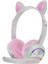Baosity Bluetooth Kulaklık Kedi Kulak Kulaklık LED Işık Kulaklık W / Mic Pembe Gri (Yurt Dışından) 4