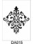 DA-015 Damask Desen Stencil Şablon 25 x 25 cm 1