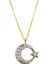 Altın Ay Yıldız Kolye Taşlı 14 Ayar 1.58 Gram 1