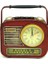 Dekoratif Metal Radyo Saatli Kumbara Vintage Biblo Hediyelik 1
