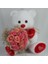 Buket Güller 15 Li Cipso Sarmalı Demet & Sevimli Peluş Ayıcık 50 cm Sevgiliye Hediye 2