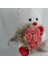 Buket Güller 15 Li Cipso Sarmalı Demet & Sevimli Peluş Ayıcık 50 cm Sevgiliye Hediye 5