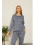 Kadın %100 Pamuk Penye Kışlık Pijama Takımı 3436 1