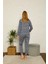 Kadın %100 Pamuk Penye Kışlık Pijama Takımı 3436 3
