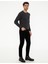 Erkek Siyah Slim Fit Kadife Kanvas Pantolon 50245789-VR046 3
