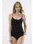 Kadın Siyah Ip Askılı Agraflı Body 284 1