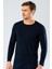1333 Lacivert Erkek Erkek Lacivert O Yaka Uzun Kollu Sweatshirt 2