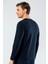 1333 Lacivert Erkek Erkek Lacivert O Yaka Uzun Kollu Sweatshirt 3