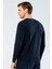 1334 Lacivert Erkek Erkek Lacivert V Yaka Uzun Kollu Sweatshirt 3