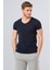 2170 Lacivert Erkek Modal V Yaka Slim Fit T-Shirt 1