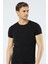 1305 Siyah Erkek O Yaka Kısa Kollu T-Shirt 1