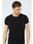 1305 Siyah Erkek O Yaka Kısa Kollu T-Shirt 3