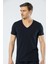1306 Lacivert Erkek V Yaka Kısa Kollu T-Shirt 2