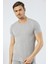 1305 Gri Melanj Erkek O Yaka Kısa Kollu T-Shirt 1