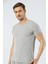 1305 Gri Melanj Erkek O Yaka Kısa Kollu T-Shirt 2