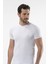 1307 Beyaz Erkek O Yaka Kısa Kollu T-Shirt 1