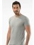 1307 Gri Melanj Erkek O Yaka Kısa Kollu T-Shirt 1