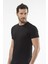 1307 Siyah Erkek O Yaka Kısa Kollu T-Shirt 1