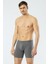 1336 Antrasit Erkek Likralı Bel Bantlı Uzun Boxer 1