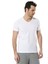 1332 Beyaz Erkek V Yaka Likralı Kısa Kollu T-Shirt 1