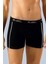 Anıt 1120 Siyah 3 Adet Likralı Şeritli Pamuklu Erkek Boxer 1
