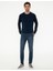 Erkek Lacivert Slim Fit Bisiklet Yaka Triko Kazak 50240603-VR033 5