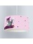 Tozpembe Şapkalı Kedi Desenli Çocuk Odası Dijital Baskılı Sarkıt Avize 1