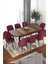 Concept Via Serisi 80 x 132 cm Açılabilir Barok Ahşap Desen Mutfak Masa Takımı + 8 Adet Sandalye 1