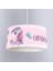 Tozpembe Unicorn Desenli Çocuk Odası Dijital Baskılı Sarkıt Avize 1