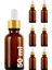 50 cc Amber Damlalık Metal Gold Sızdırmaz Kapaklı 50 ml Dropper Cam Serum Şişesi 6 Adet 1