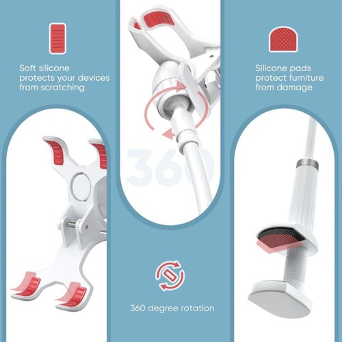 Ugreen Flexible Esnek Yatak Masa Telefon Tutucu Beyaz 90CM