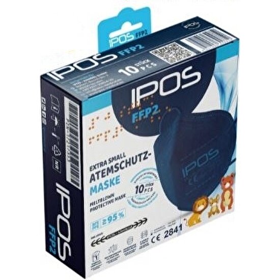 Ipos Ffp2 N95 Extra Small Siyah Maske