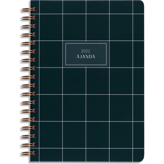 Matt Notebook 2022 Haftalık 12 Aylık Ajanda Koyu Yeşil