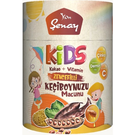 Şenay Kids Keçiboynuzu Macunu 240 gr Kakao + Vitamin + Zencefilli