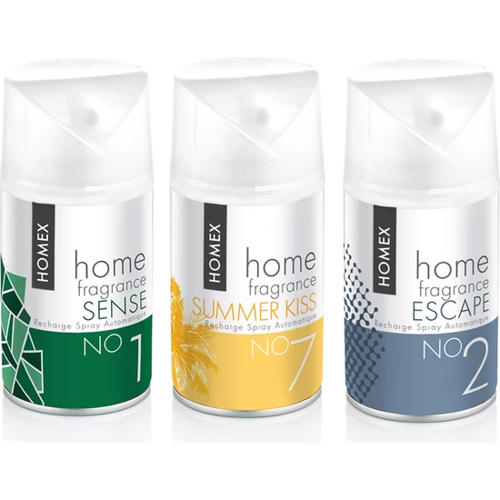 Homex Oda Kokusu Sprey Sense & Summer Kiss & Escape 3X250 ml