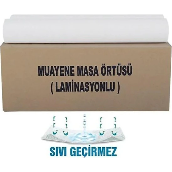 Lamineli Muayene Masa Örtüsü 50MX50CM - 20'li Rulo - 1 Koli