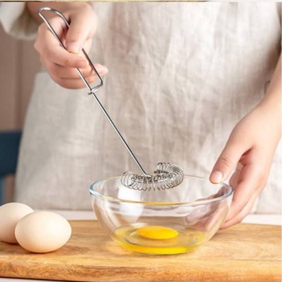 Kitchen Beauty Yaylı Yumurta Çırpıcı Metal Yeni Model Mikser Krem Sos Karıştırıcı Saplı