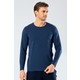 Cacharel 1333 Indigo Erkek Erkek Indigo O Yaka Uzun Kollu Sweatshirt