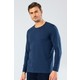 Cacharel 1333 Indigo Erkek Erkek Indigo O Yaka Uzun Kollu Sweatshirt