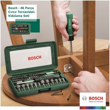 Bosch X-Line 15 Parça Matkap Ucu Seti + 46 Parça Tornavida Vidalama Lokma Ucu Aksesuar Seti