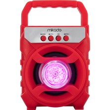 Mikado MD-BT65R 5W 800mAh 3.7V Bluetooth Taşınabilir Speaker Kırmızı